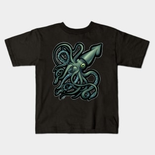 Green Giant Squid Architeuthis Kids T-Shirt